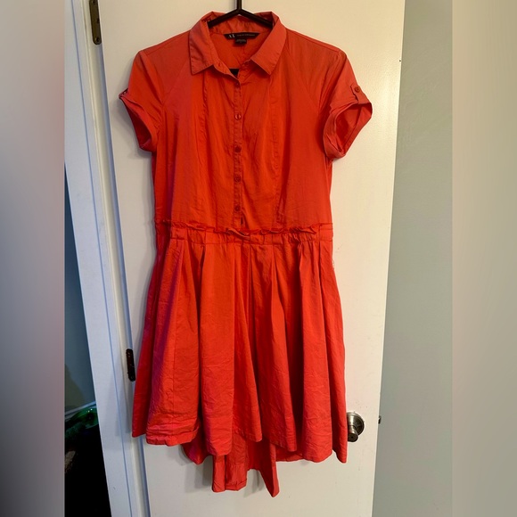 Red Armani exchange dress with pockets. - Picture 1 of 16